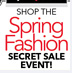 Spring Fashion Secret Sale Event banner